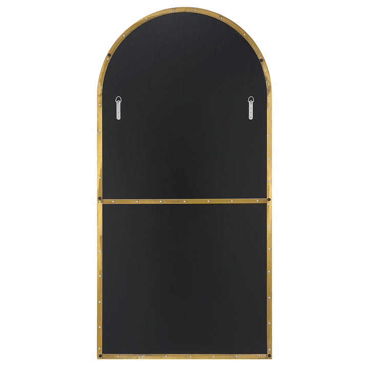 American Home Furniture Uttermost Crosley Antique Brass Arch Mirror