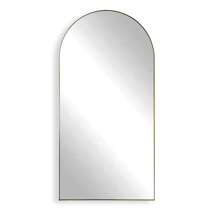 American Home Furniture Uttermost Crosley Antique Brass Arch Mirror
