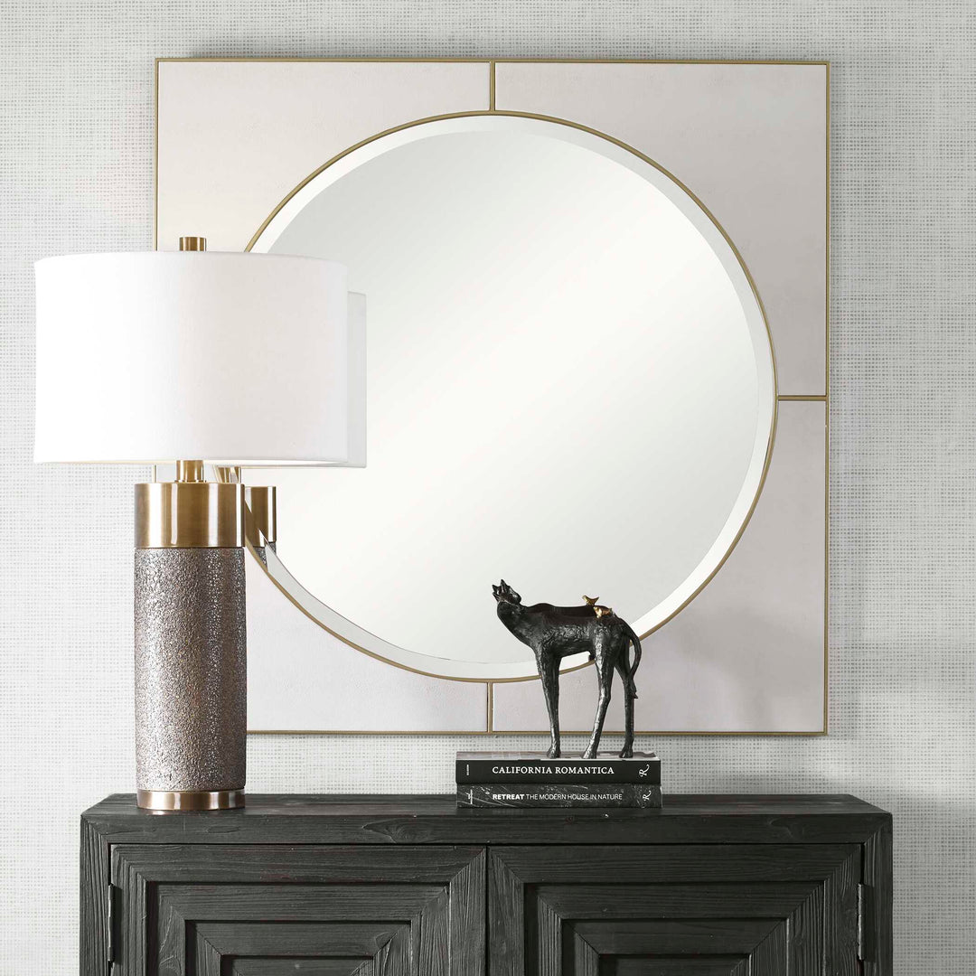 American Home Furniture Uttermost Cyprus White Square Mirror