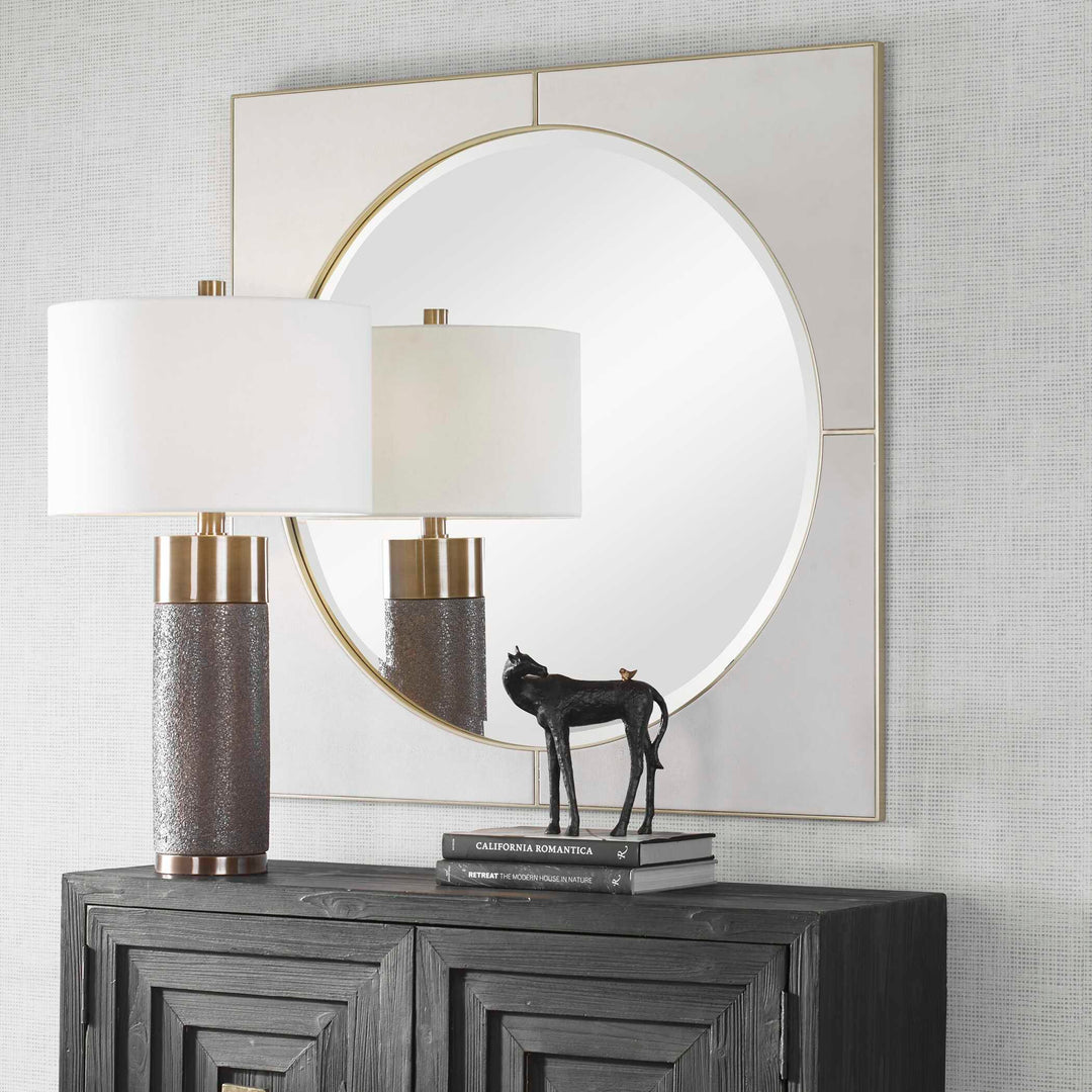 American Home Furniture Uttermost Cyprus White Square Mirror