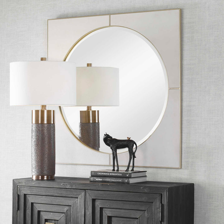 American Home Furniture Uttermost Cyprus White Square Mirror