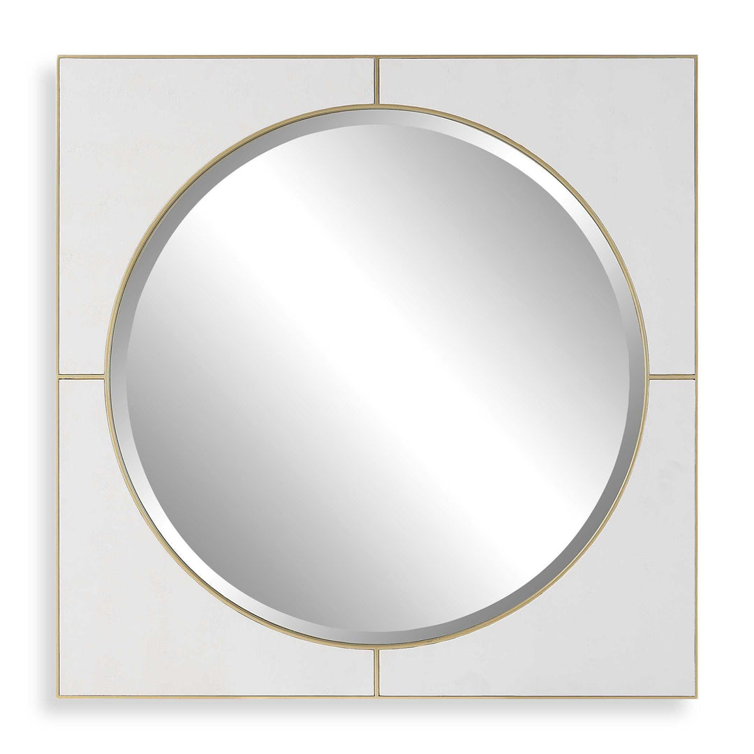 Cyprus White Square Mirror - AmericanHomeFurniture