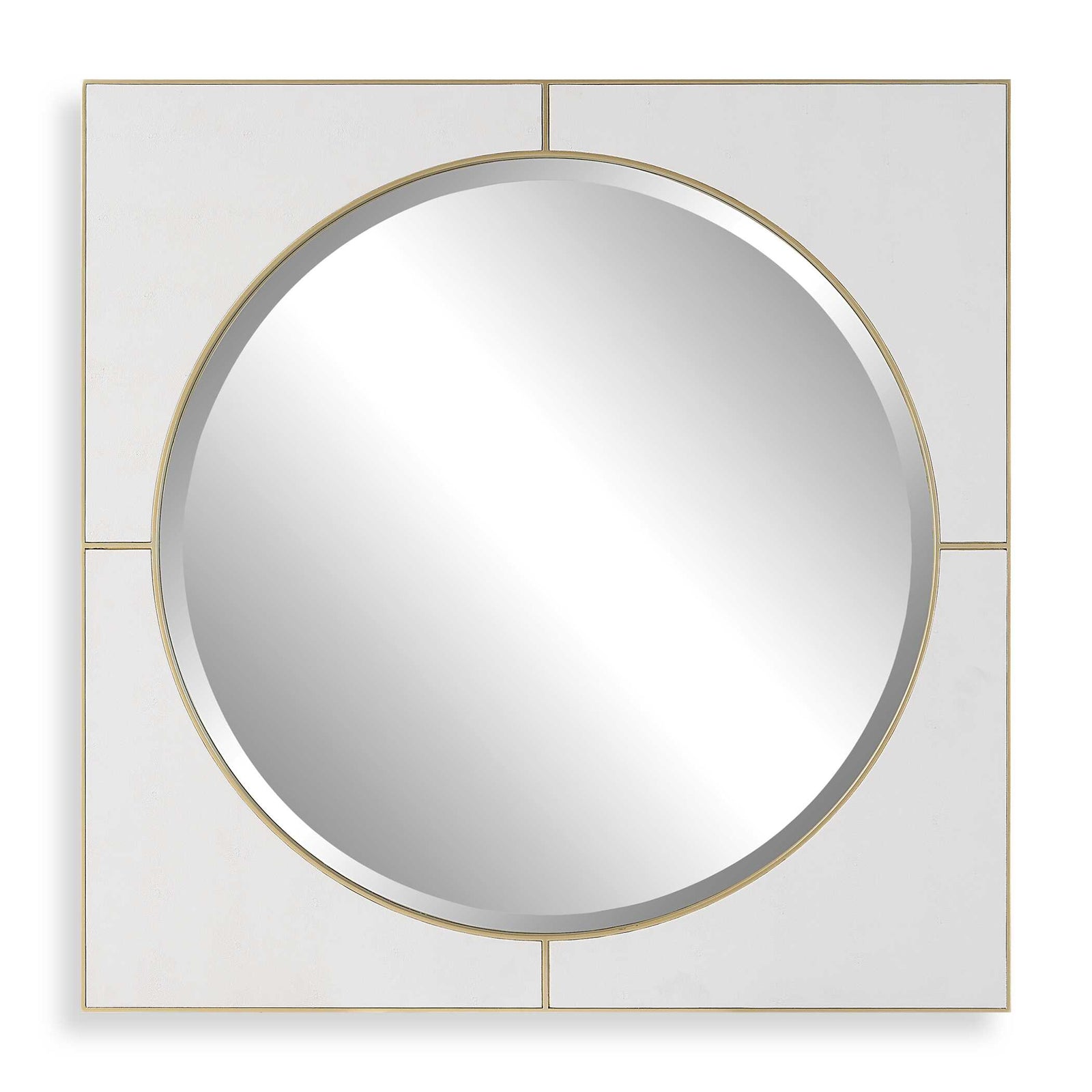 American Home Furniture Uttermost Cyprus White Square Mirror