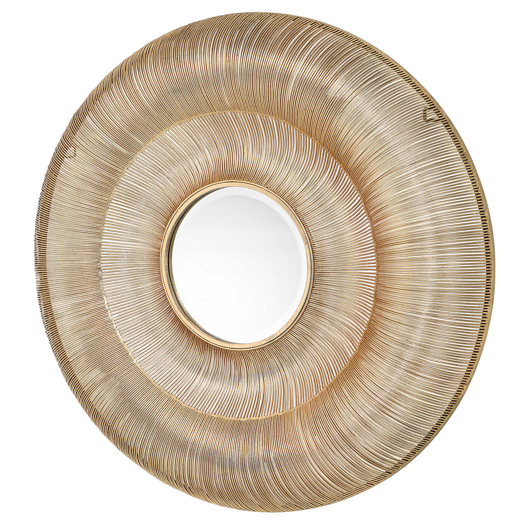 American Home Furniture Uttermost Bauble Round Gold Mirror