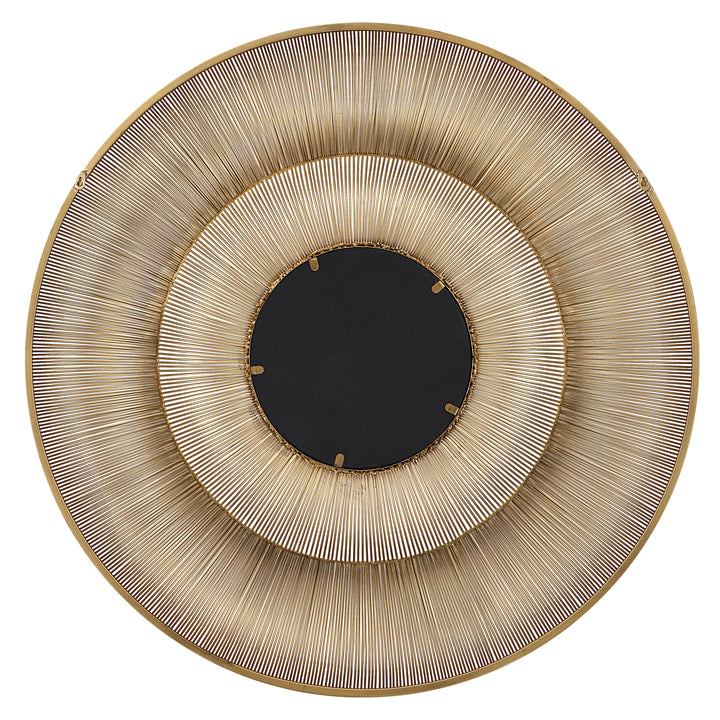 American Home Furniture Uttermost Bauble Round Gold Mirror