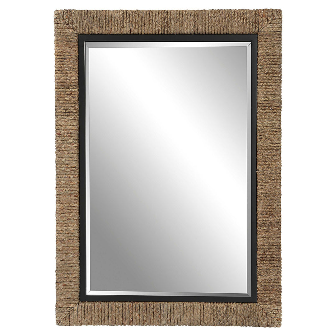 Island Braided Straw Mirror - AmericanHomeFurniture
