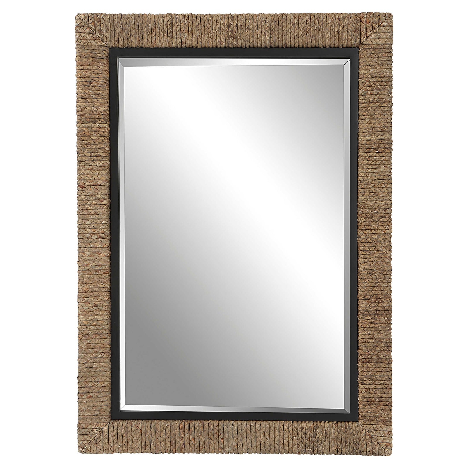 American Home Furniture Uttermost Island Braided Straw Mirror