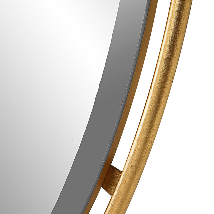 American Home Furniture Uttermost Canillo Gold Round Mirror