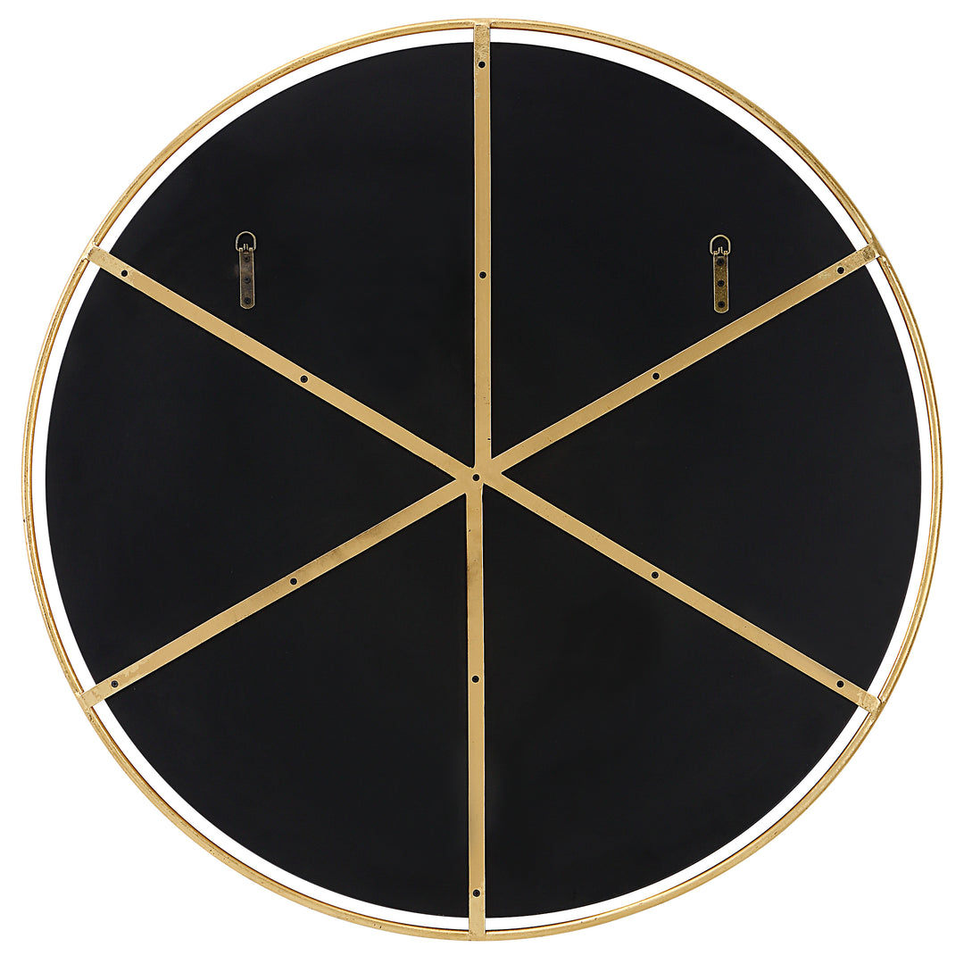 American Home Furniture Uttermost Canillo Gold Round Mirror