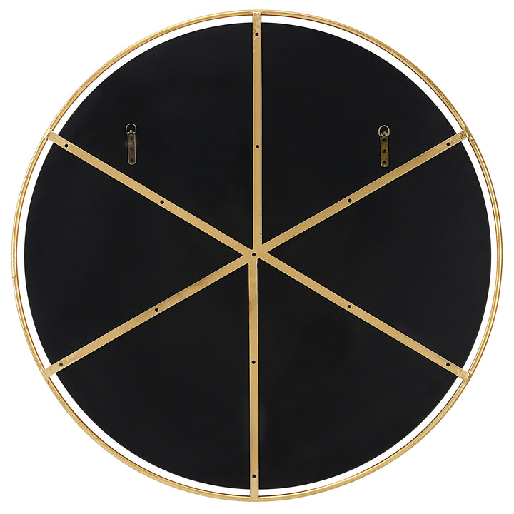 American Home Furniture Uttermost Canillo Gold Round Mirror