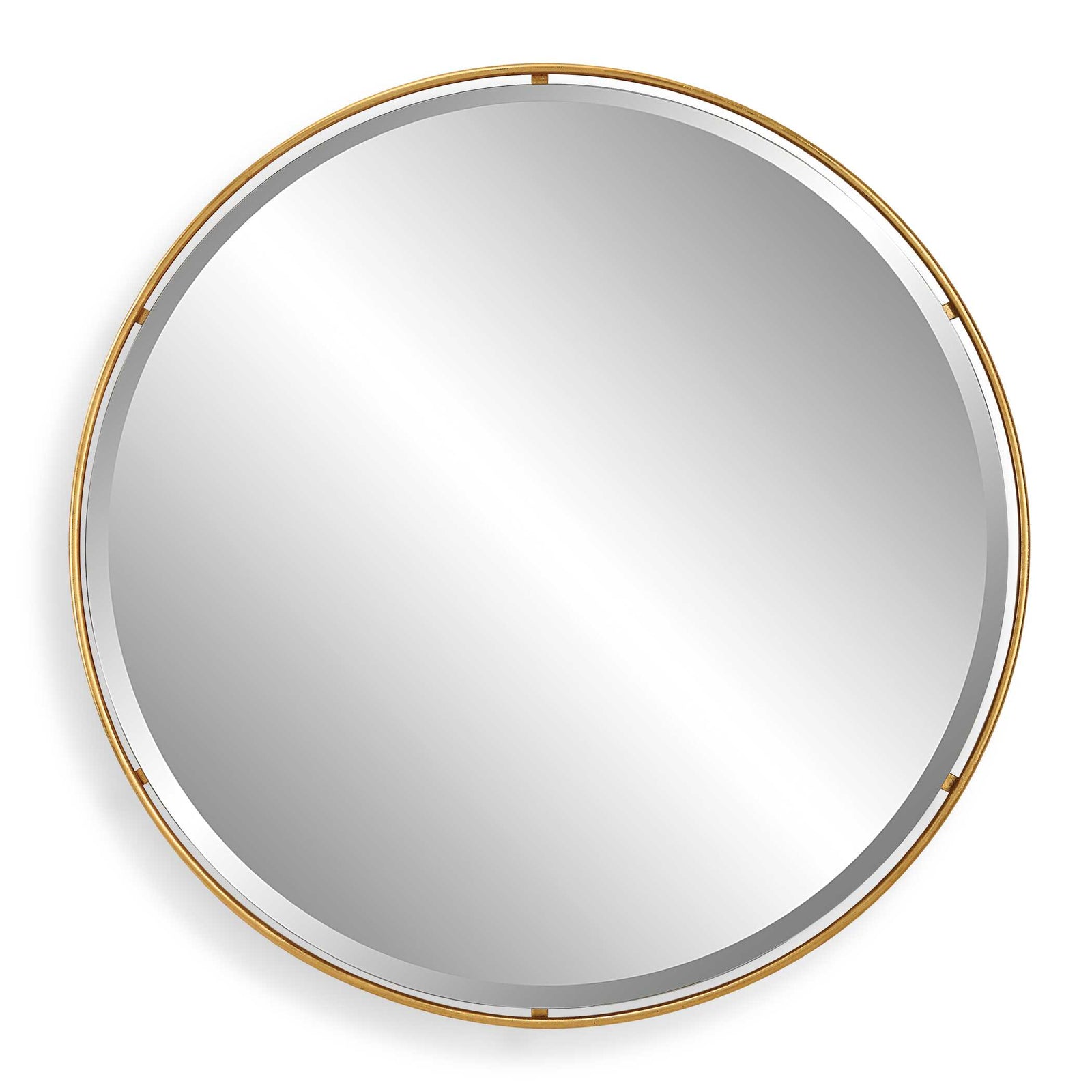 American Home Furniture Uttermost Canillo Gold Round Mirror