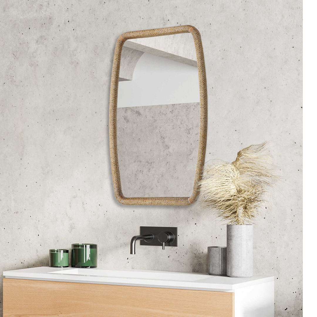 American Home Furniture Uttermost Tiki Rattan Mirror