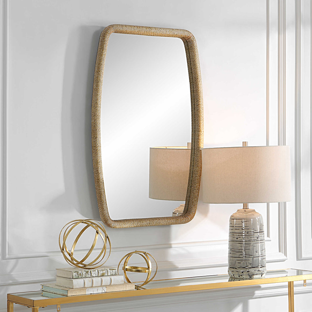 American Home Furniture Uttermost Tiki Rattan Mirror