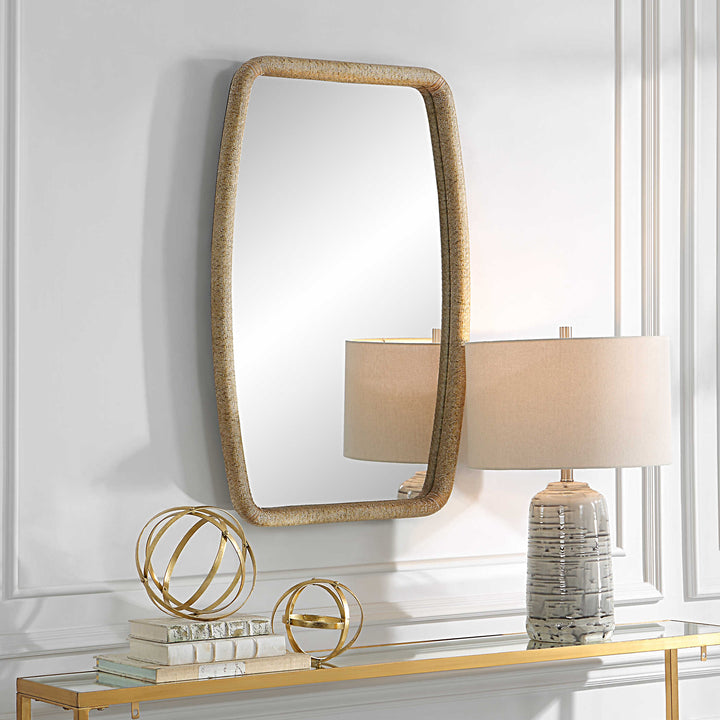 American Home Furniture Uttermost Tiki Rattan Mirror