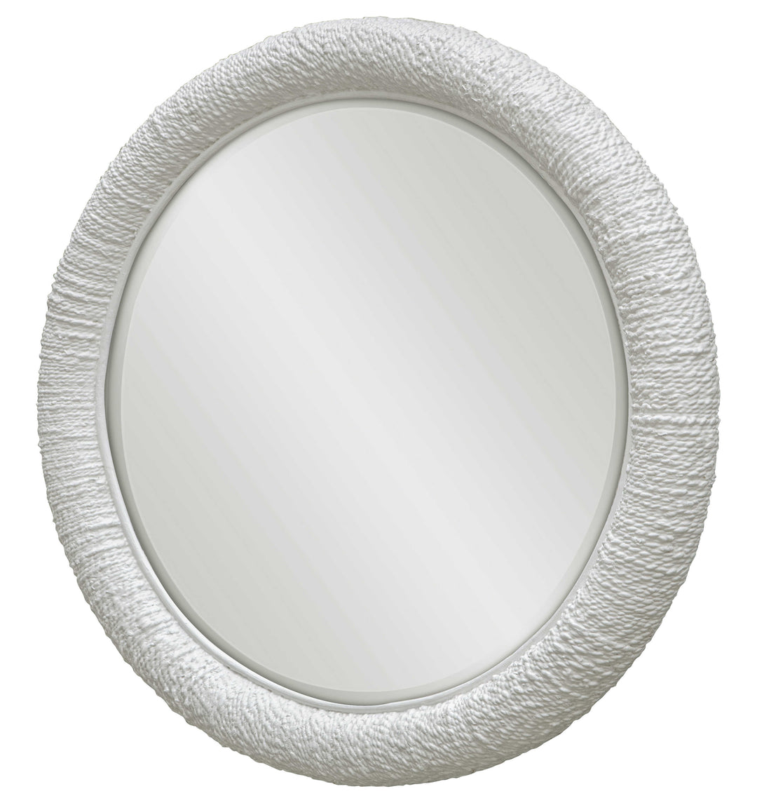 American Home Furniture Uttermost Mariner White Round Mirror