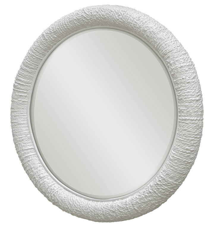 American Home Furniture Uttermost Mariner White Round Mirror