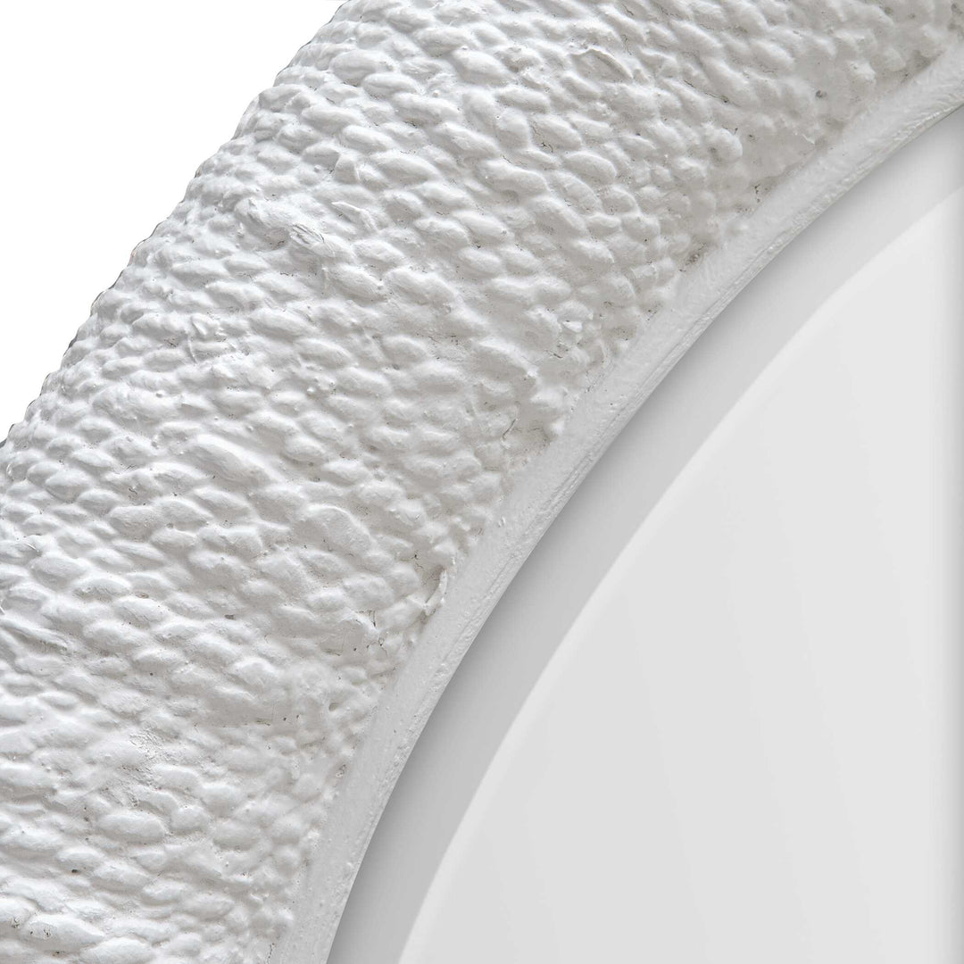 American Home Furniture Uttermost Mariner White Round Mirror