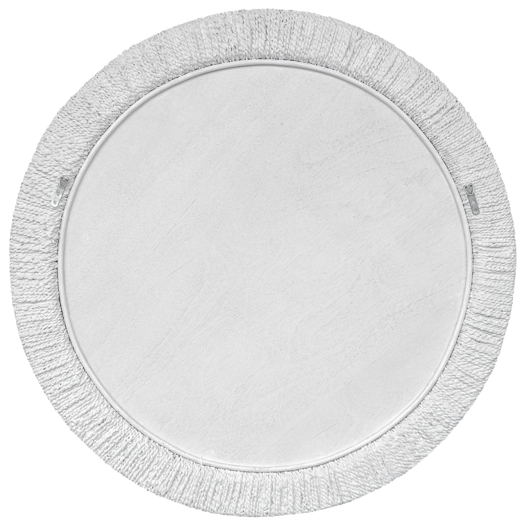 American Home Furniture Uttermost Mariner White Round Mirror