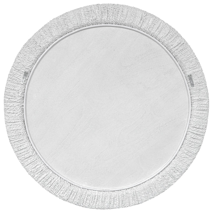 American Home Furniture Uttermost Mariner White Round Mirror