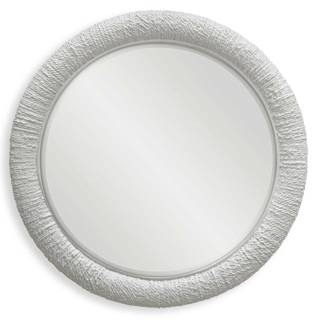Mariner White Round Mirror - AmericanHomeFurniture