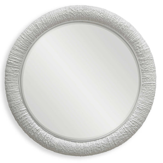 American Home Furniture Uttermost Mariner White Round Mirror