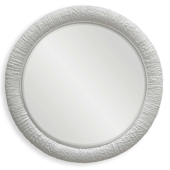 American Home Furniture Uttermost Mariner White Round Mirror