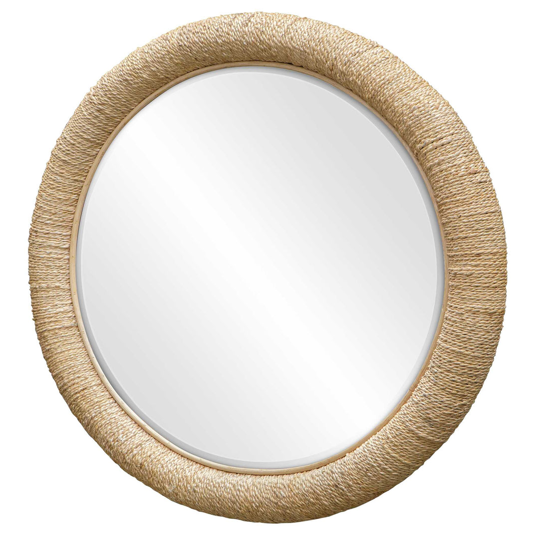 American Home Furniture Uttermost Mariner Natural Round Mirror