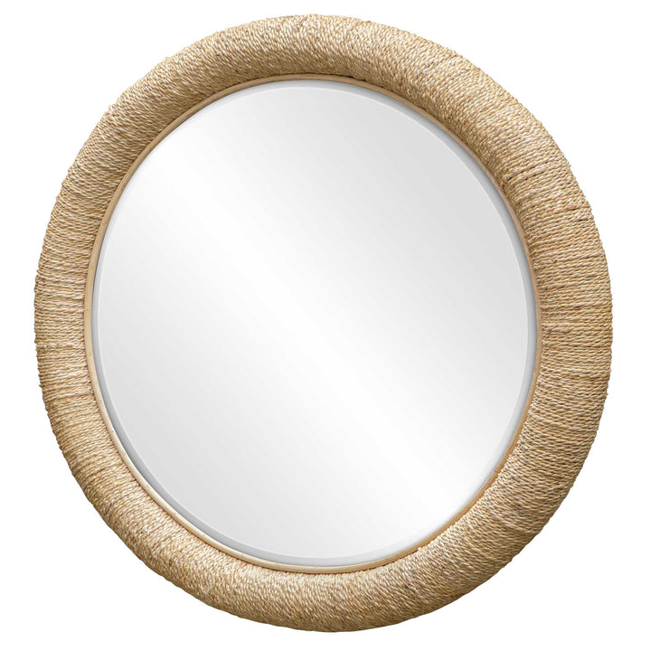American Home Furniture Uttermost Mariner Natural Round Mirror