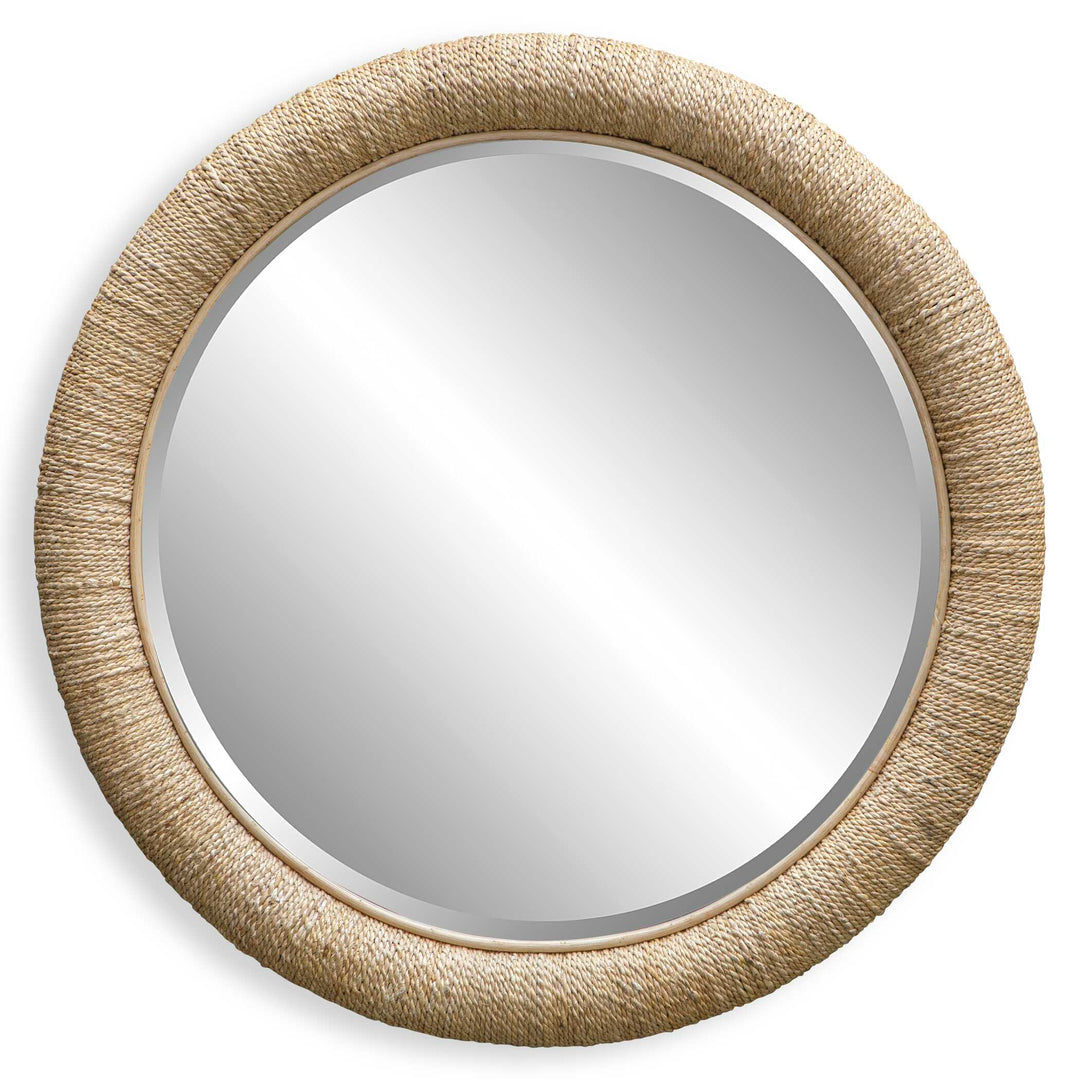 American Home Furniture Uttermost Mariner Natural Round Mirror