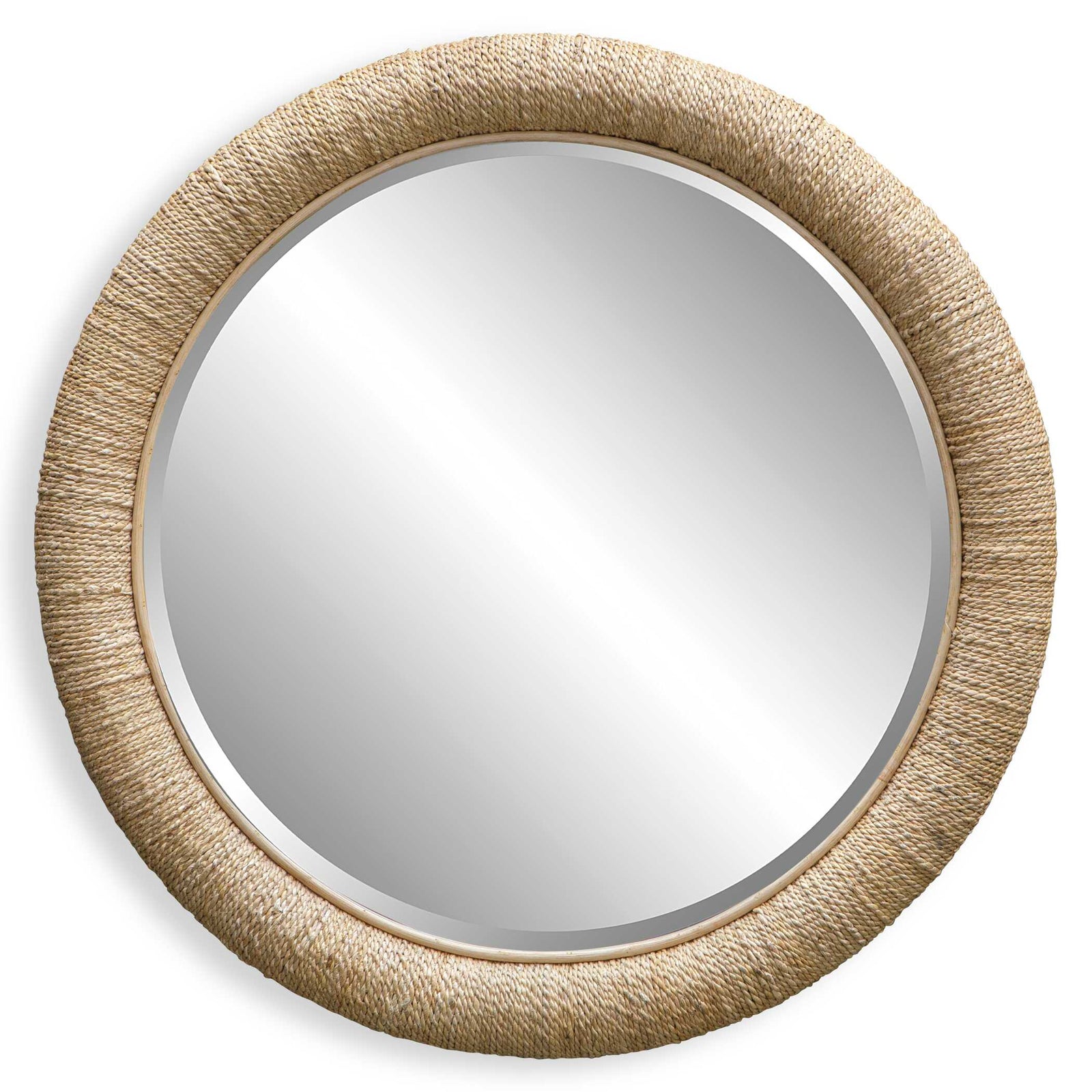 American Home Furniture Uttermost Mariner Natural Round Mirror