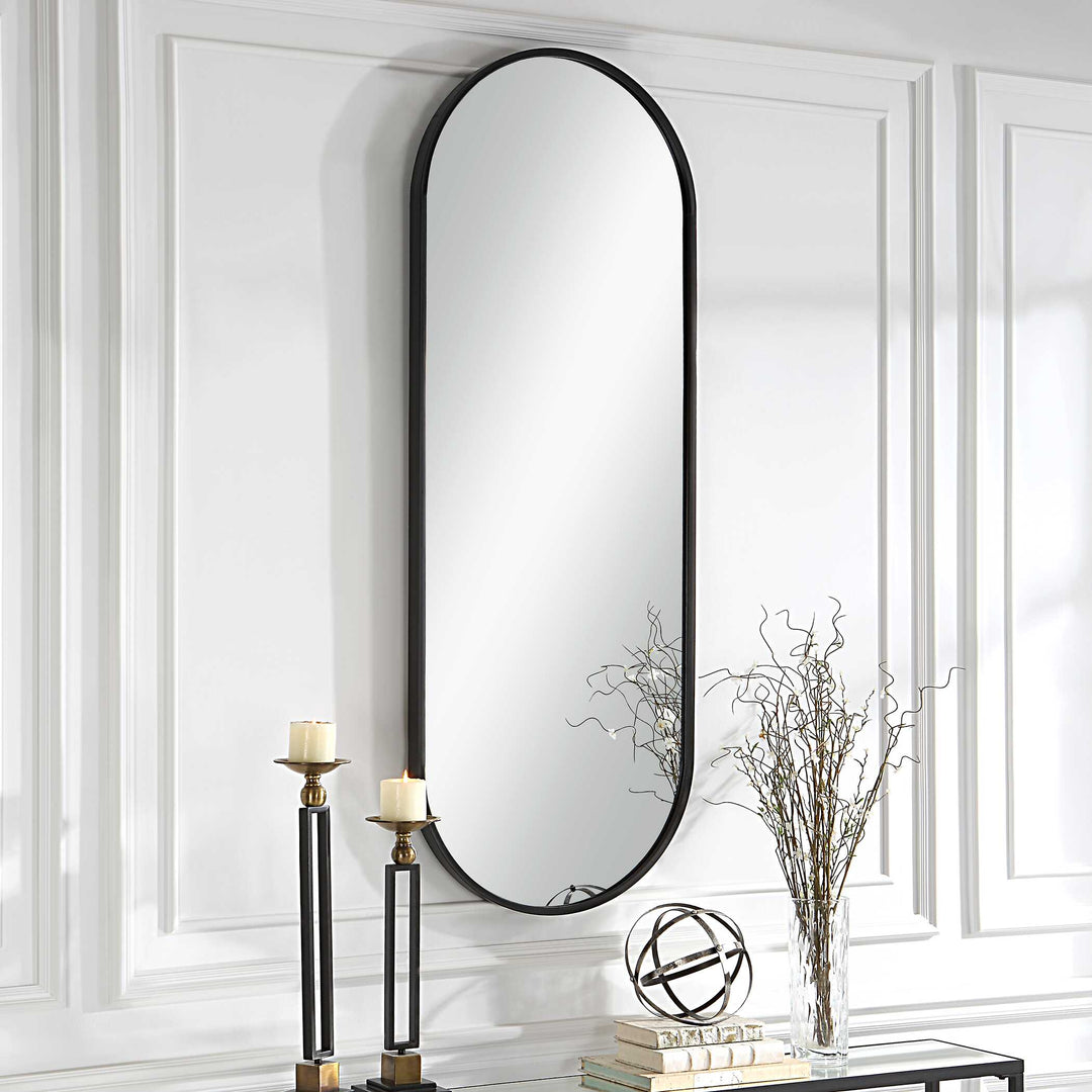 American Home Furniture Uttermost Varina Tall Black Mirror