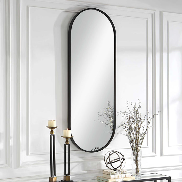 American Home Furniture Uttermost Varina Tall Black Mirror
