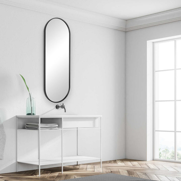 American Home Furniture Uttermost Varina Tall Black Mirror