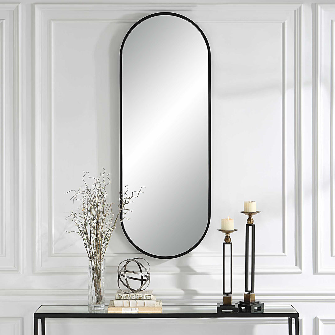 American Home Furniture Uttermost Varina Tall Black Mirror