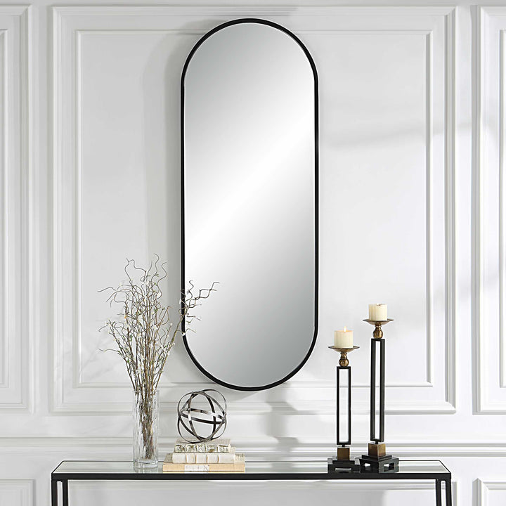 American Home Furniture Uttermost Varina Tall Black Mirror