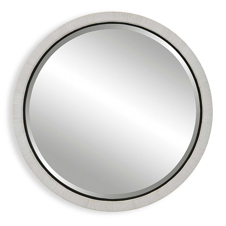 American Home Furniture Uttermost Granada Whitewash Round Mirror