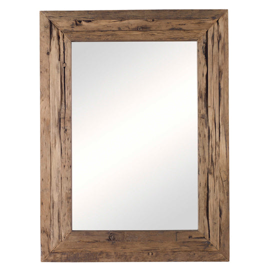 American Home Furniture Uttermost Rennick Rustic Wood Mirror