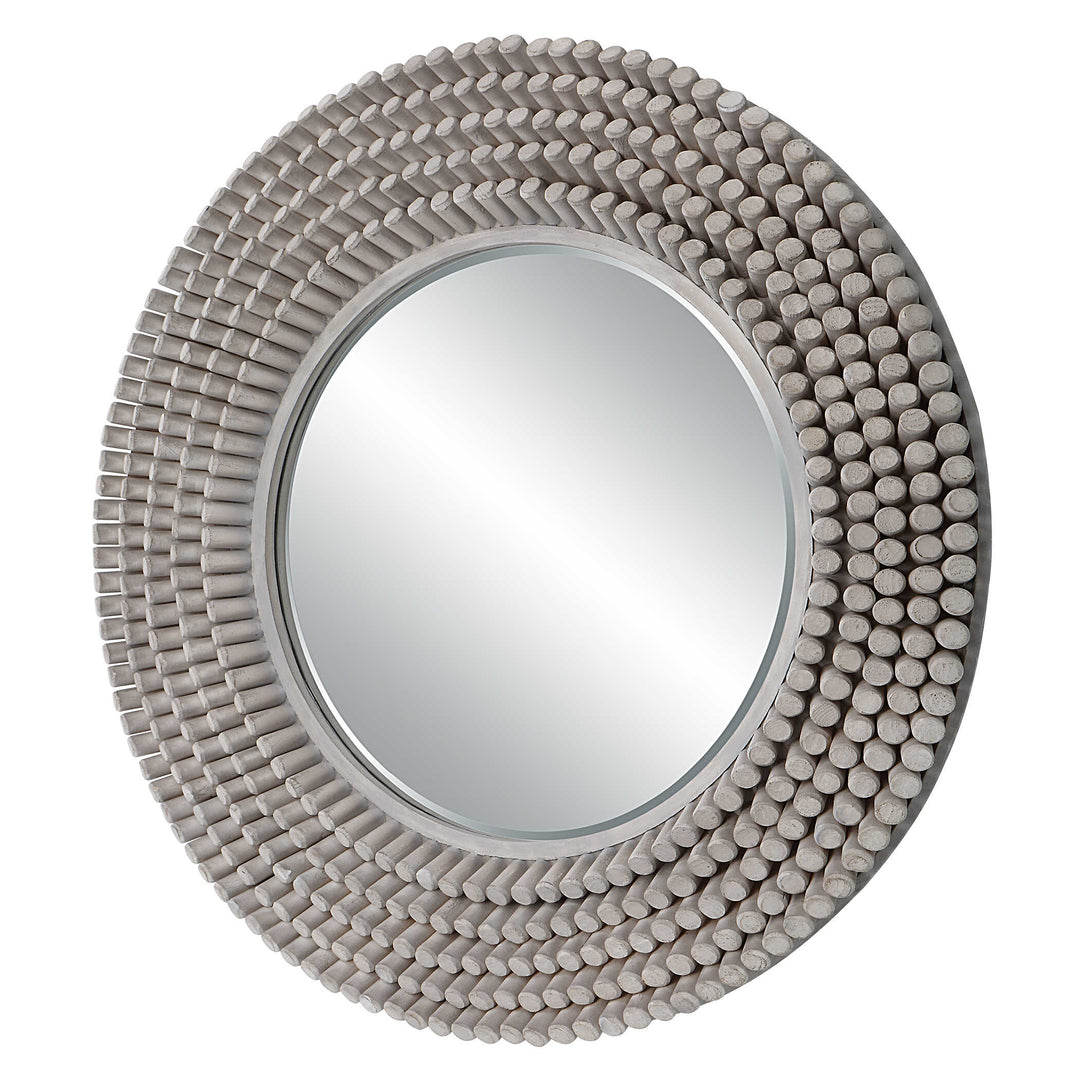American Home Furniture Uttermost Portside Round Gray Mirror