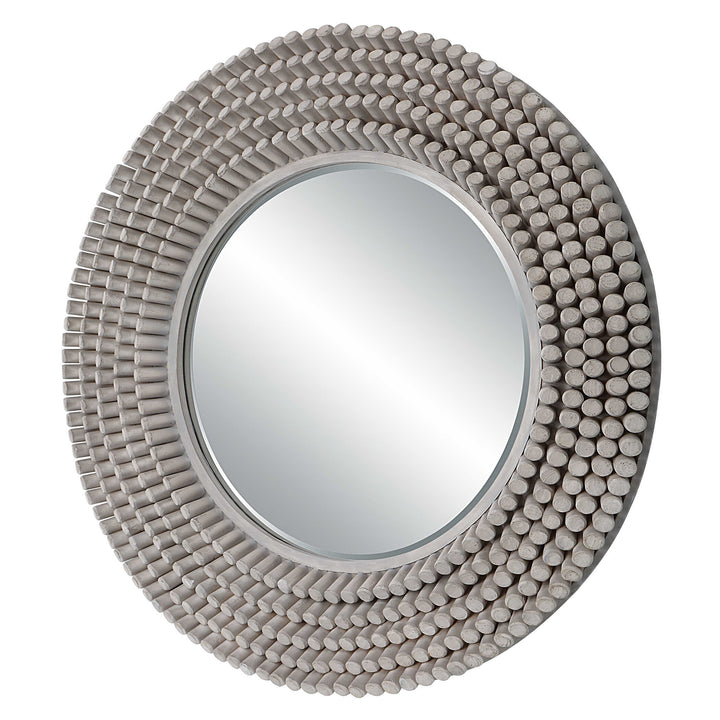 American Home Furniture Uttermost Portside Round Gray Mirror
