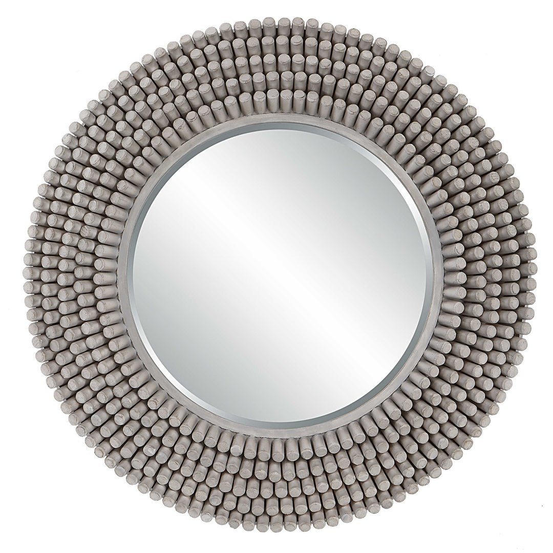 American Home Furniture Uttermost Portside Round Gray Mirror