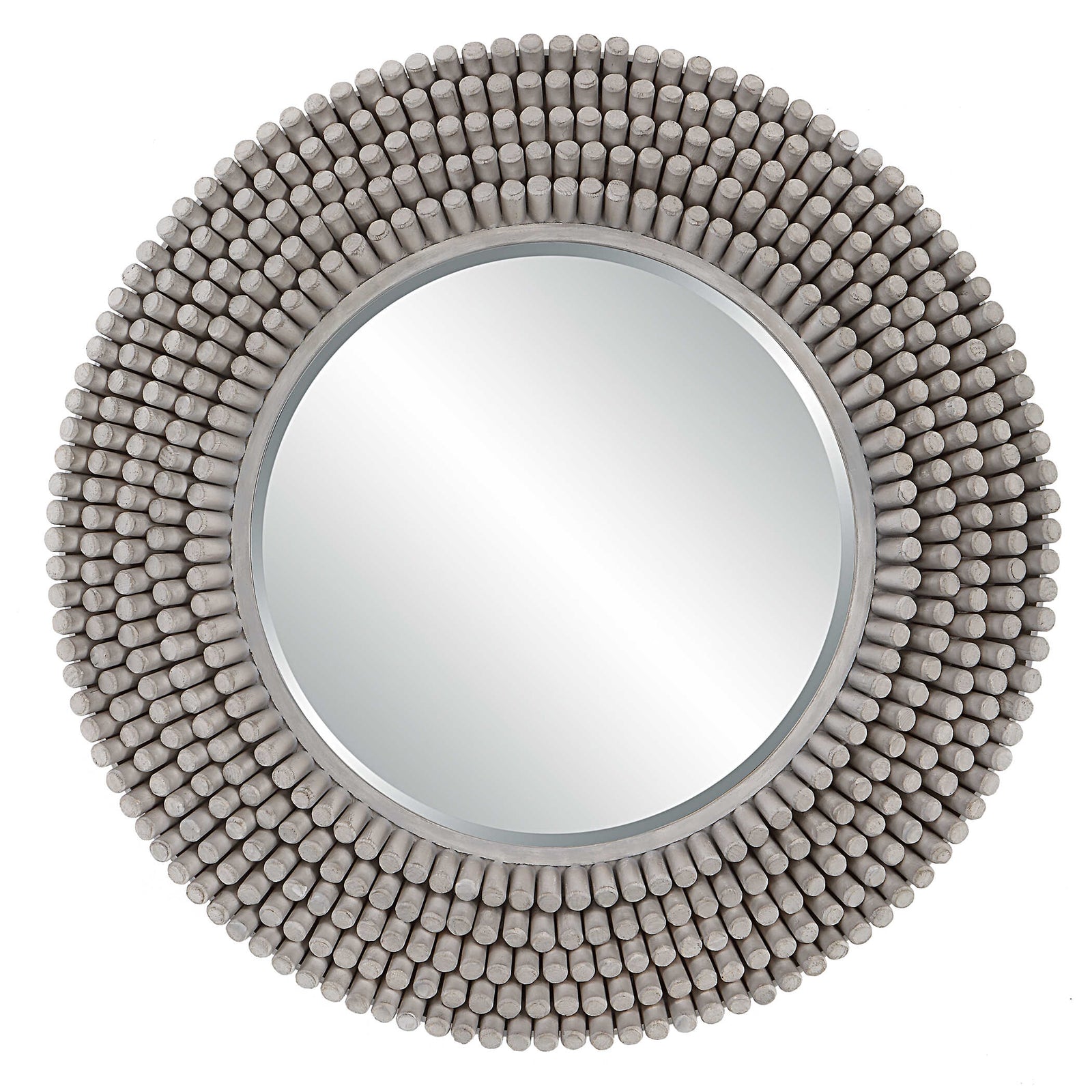 American Home Furniture Uttermost Portside Round Gray Mirror