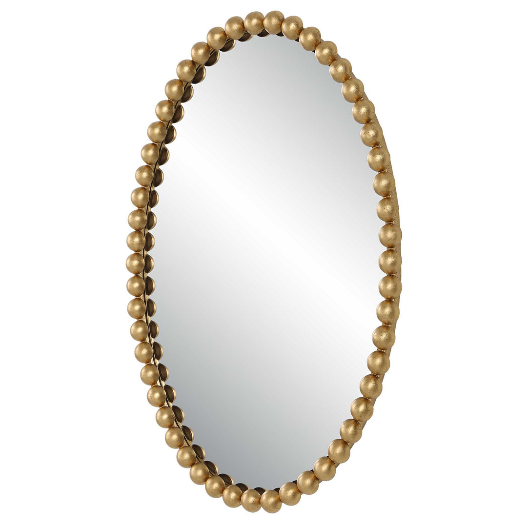 American Home Furniture Uttermost Serna Gold Oval Mirror