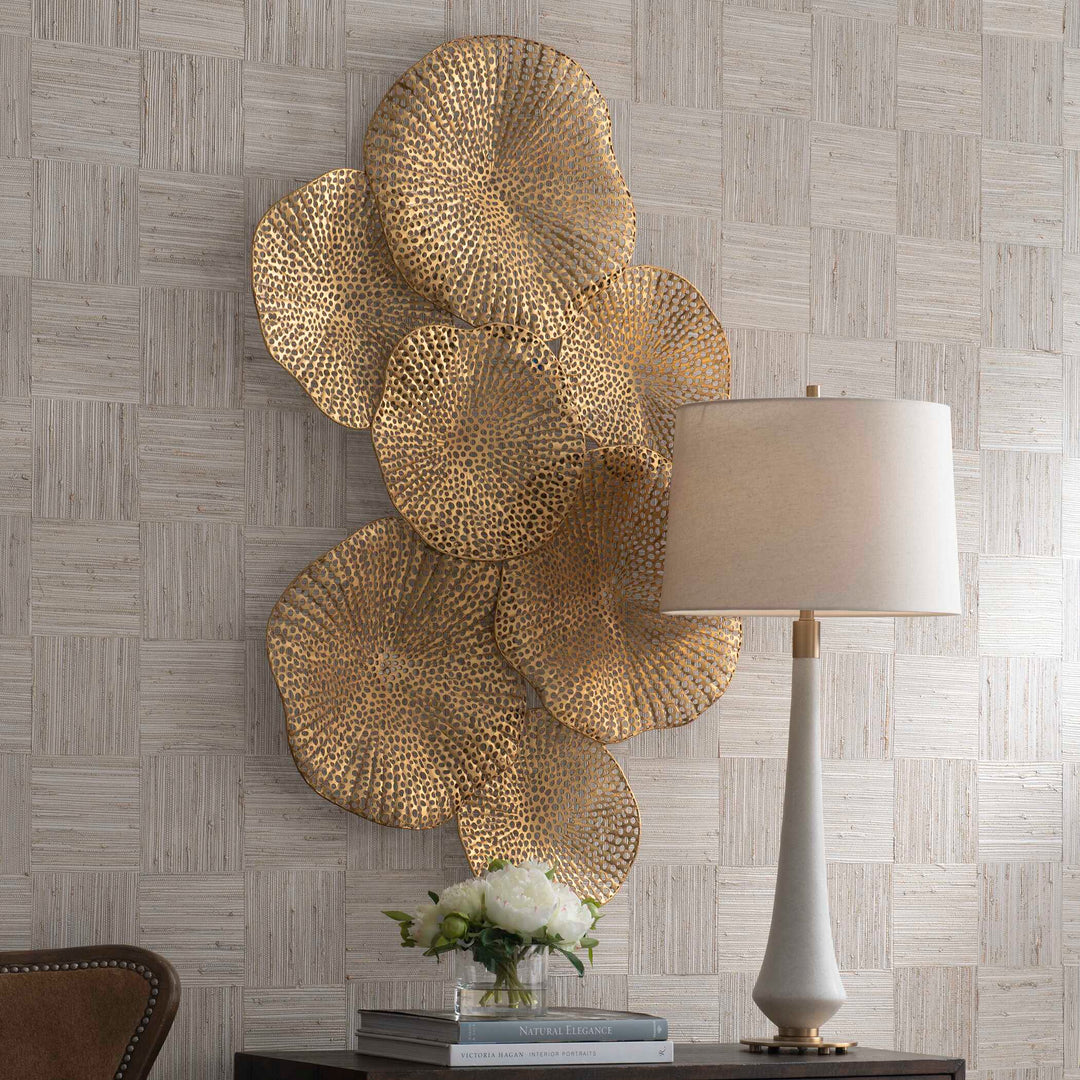 American Home Furniture Uttermost Ripley Gold Metal Wall Art