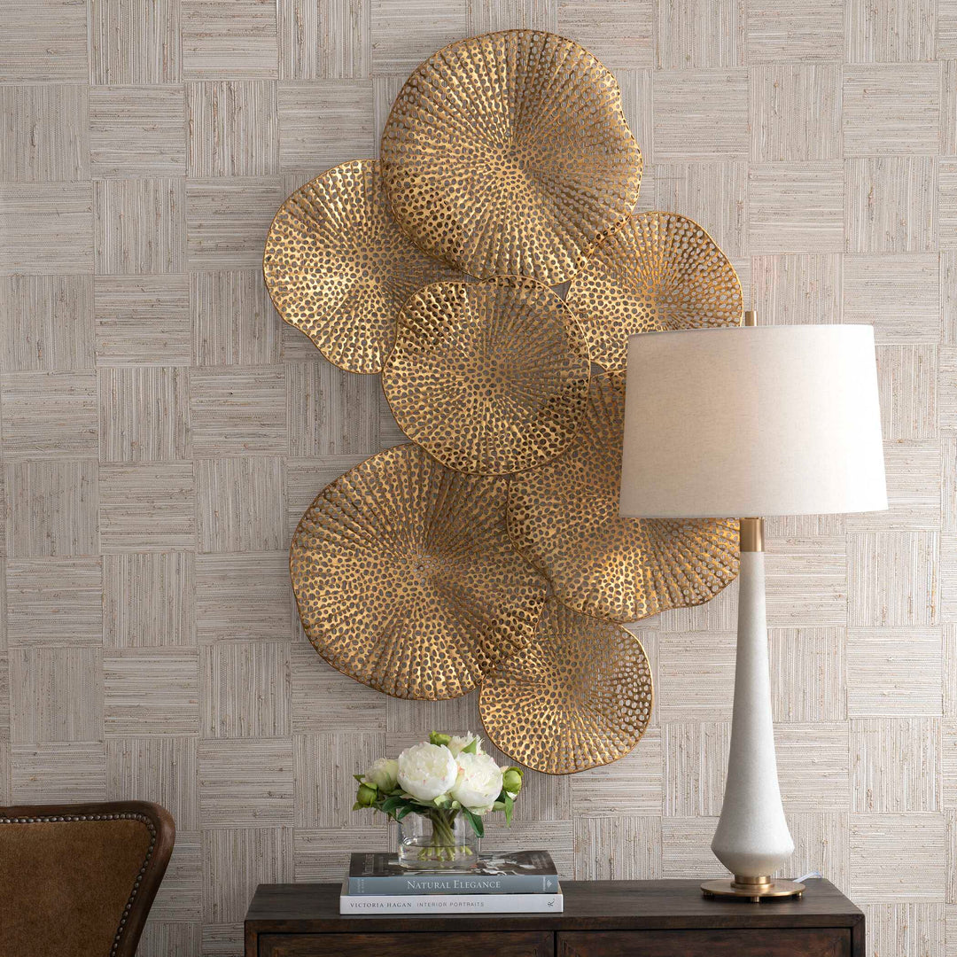 American Home Furniture Uttermost Ripley Gold Metal Wall Art