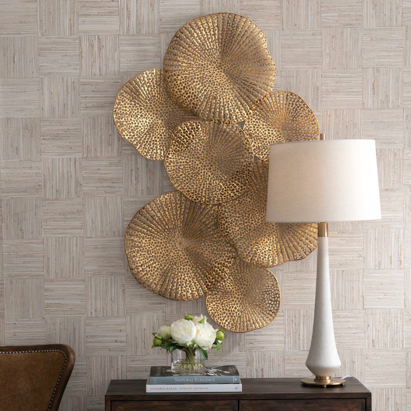 American Home Furniture Uttermost Ripley Gold Metal Wall Art
