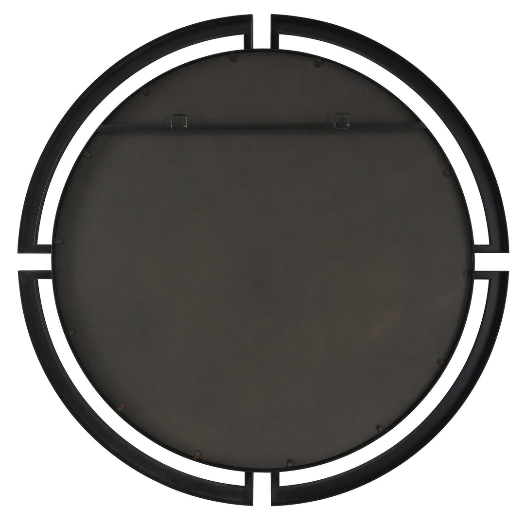 American Home Furniture Uttermost Quadrant Modern Round Mirror