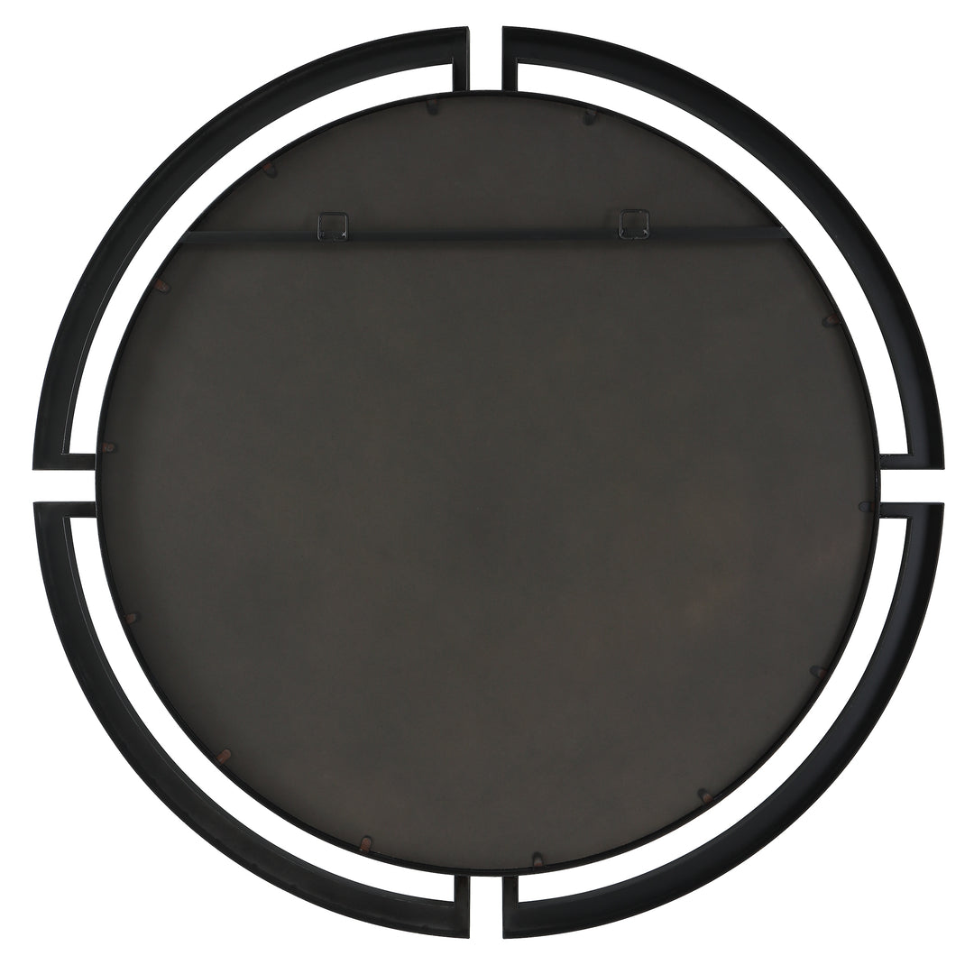 American Home Furniture Uttermost Quadrant Modern Round Mirror