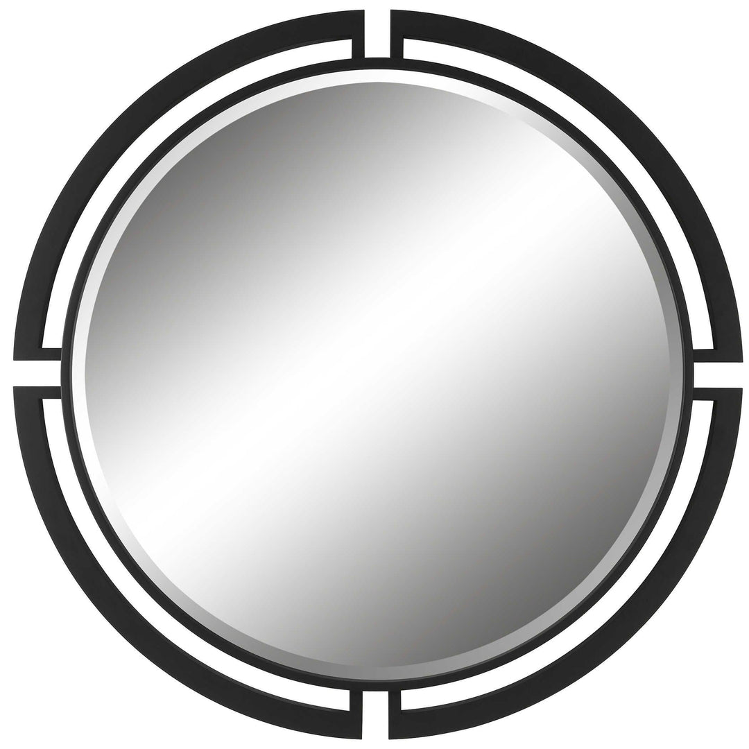 Quadrant Modern Round Mirror - AmericanHomeFurniture