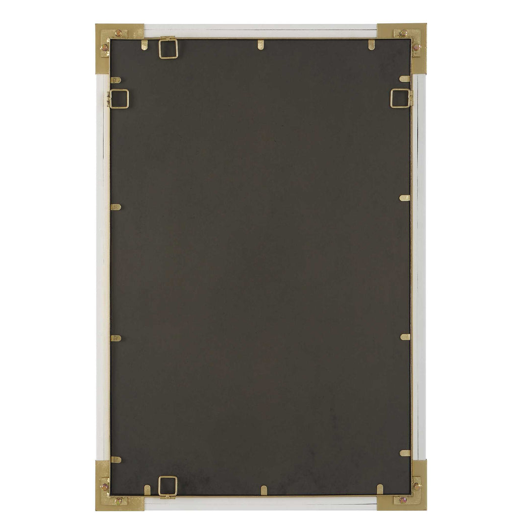 American Home Furniture Uttermost Malik White & Gold Mirror