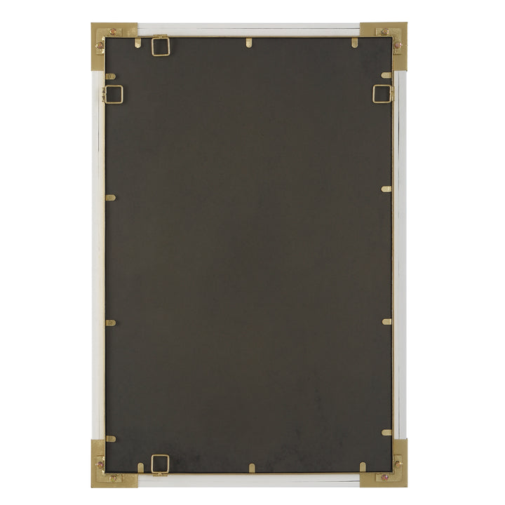 American Home Furniture Uttermost Malik White & Gold Mirror